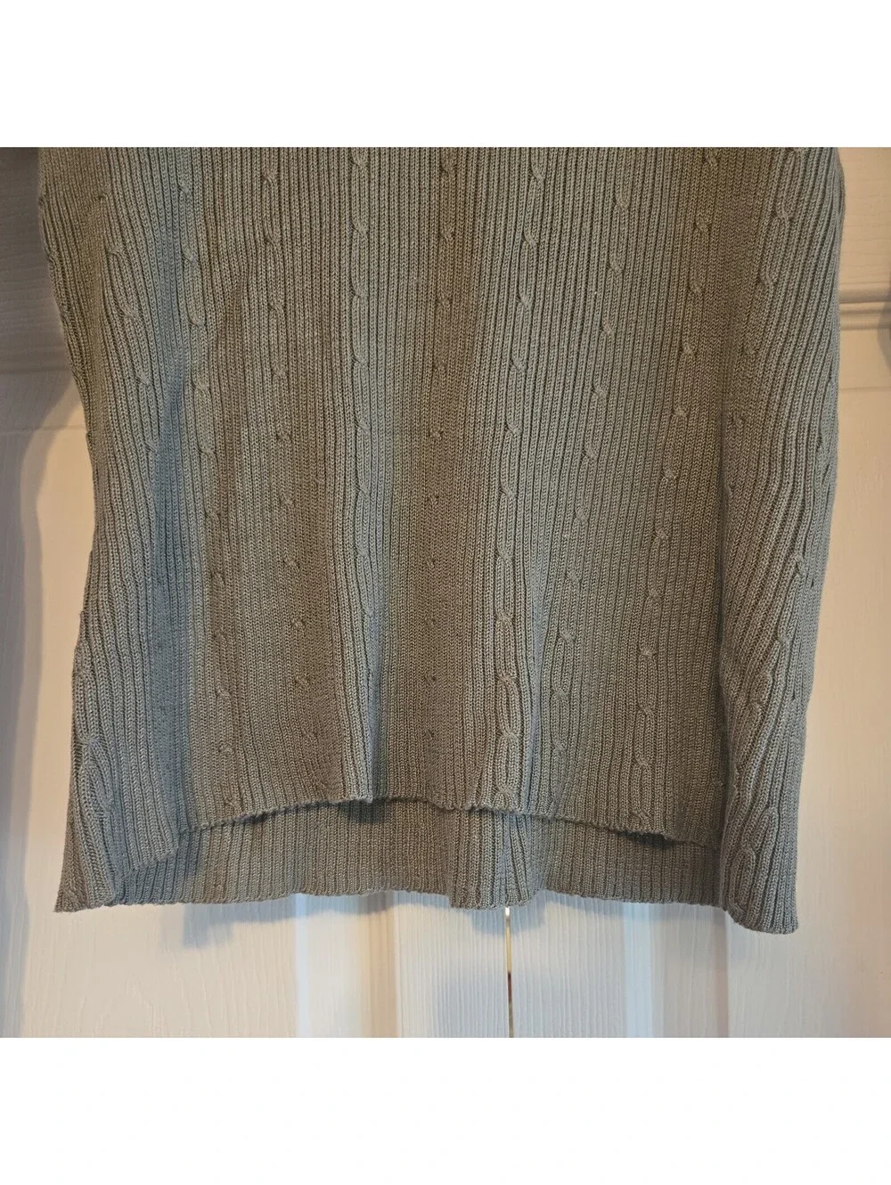 Vtg J Crew 100% Silk Fitted Olive Gray Long Sleeve Top Sz M womens preppy y2k